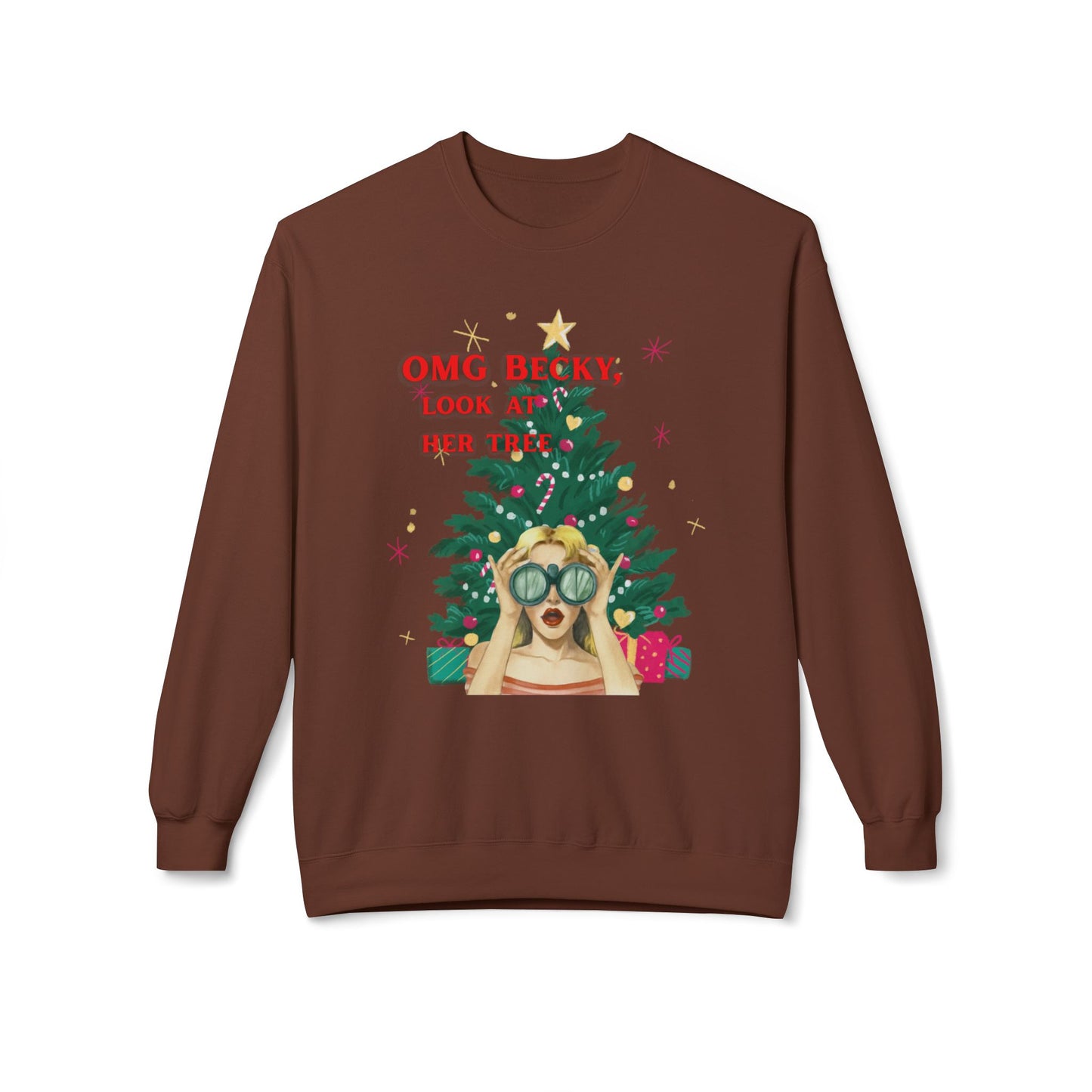 OMG Becky, Look at Her Tree - Vintage Nostalgia Crewneck Sweatshirt