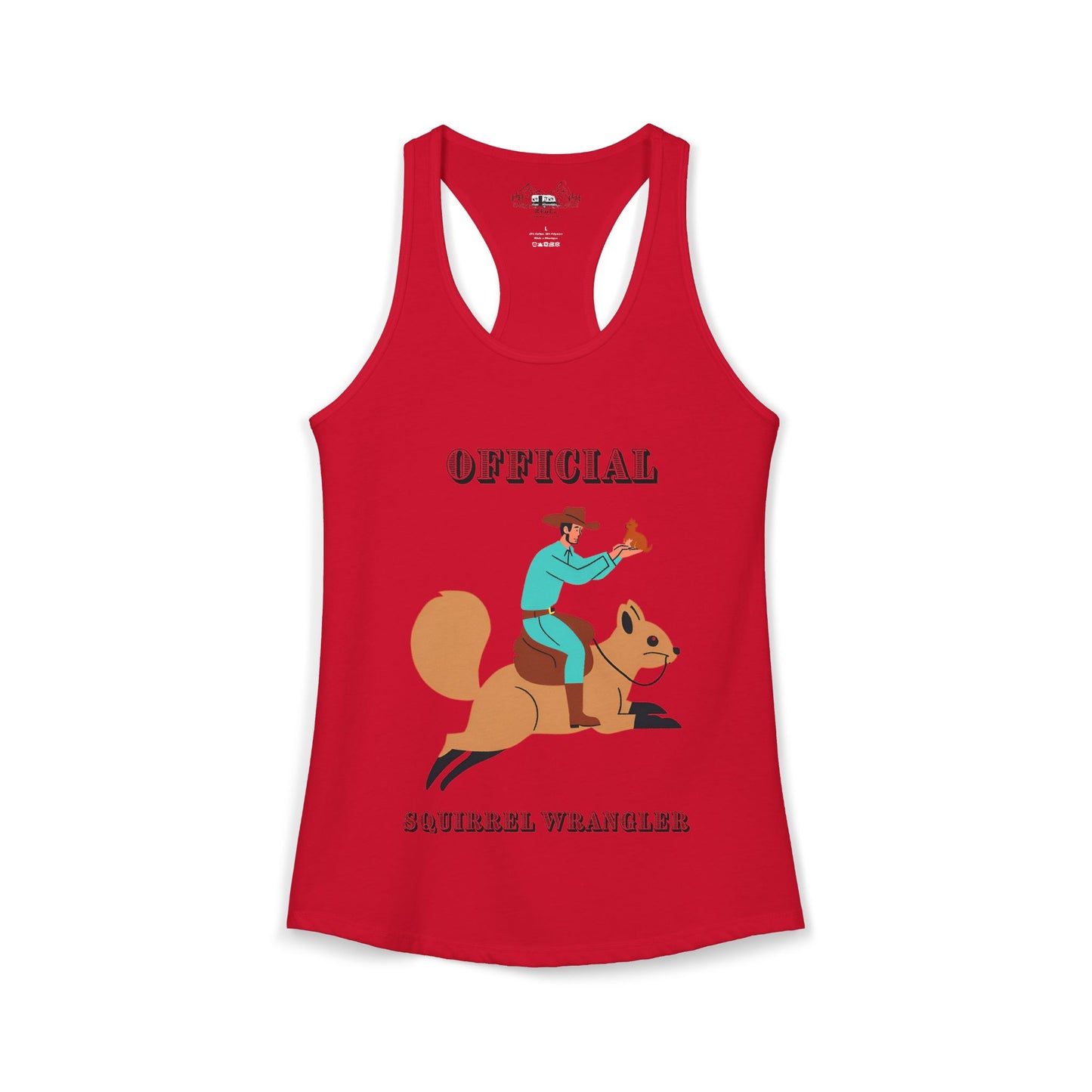 Official Squirrel Wrangler Women's Racerback Tank Top