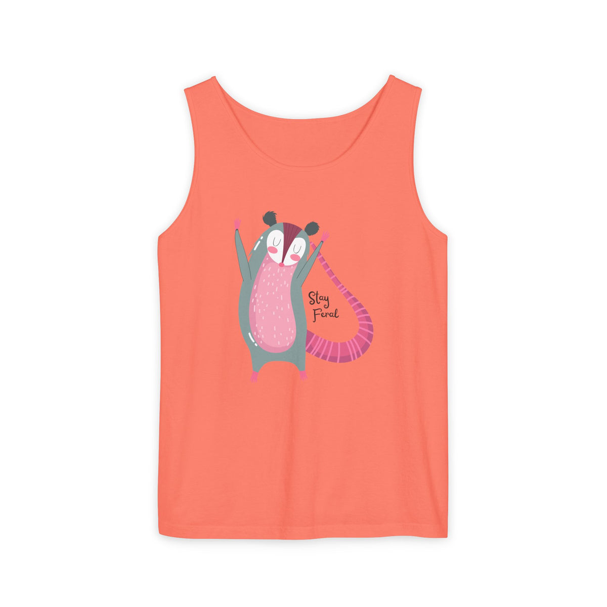 Stay Feral – Happy Possum Unisex Jersey Tank