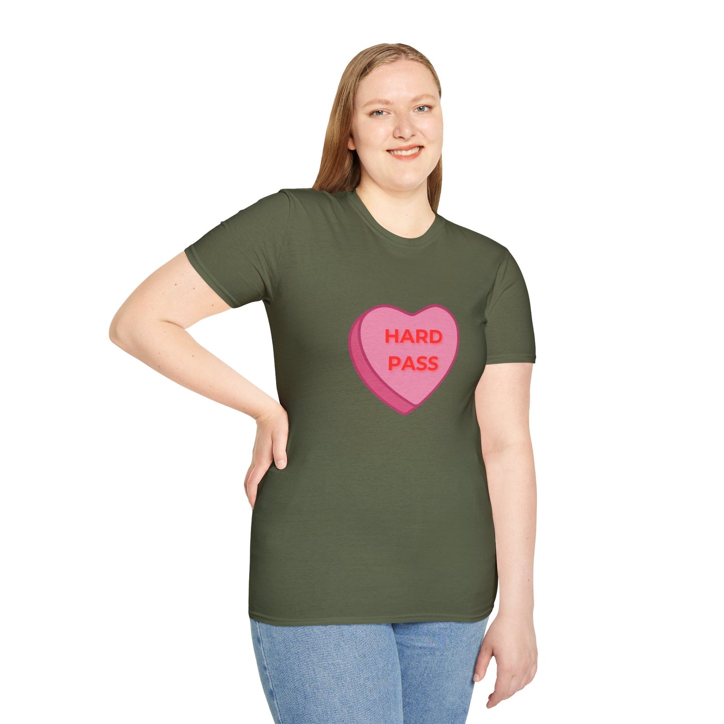 Hard Pass Candy Heart Crew Neck Tee