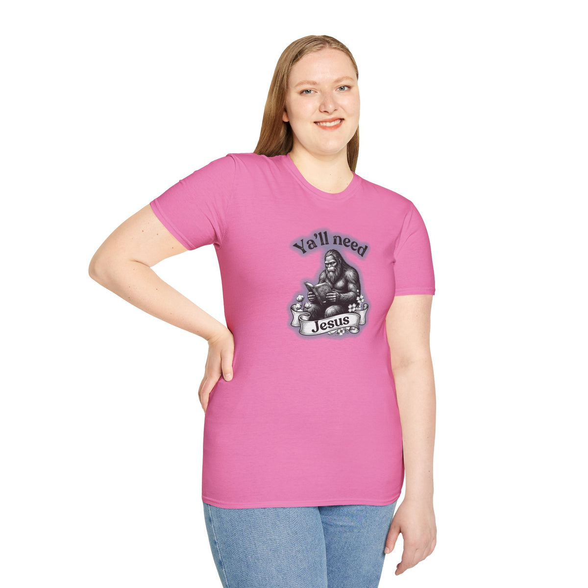 Y’all Need Jesus Bigfoot Unisex Softstyle T-Shirt
