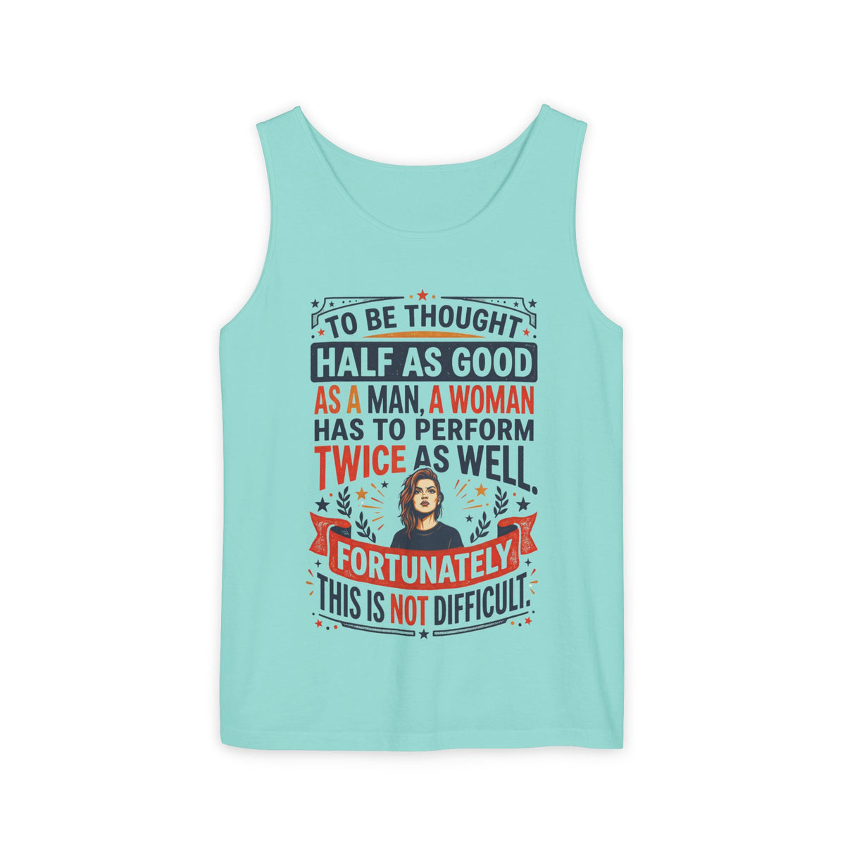 “Twice as Well” Feminist Unisex Cotton Tank Top