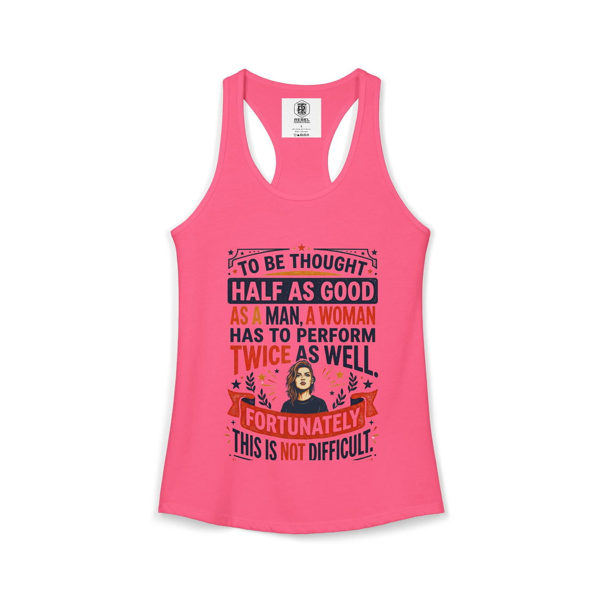“Twice as Well” Feminist Women's Racerback Tank