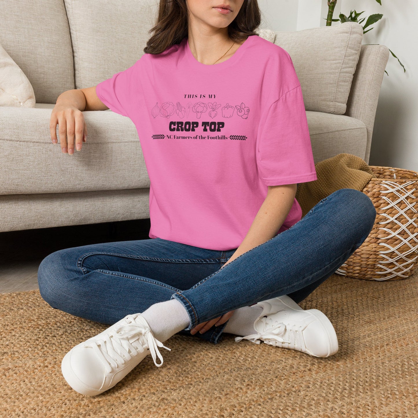 NC Farmers of the Foothills "This Is My Crop Top" Graphic T-Shirt