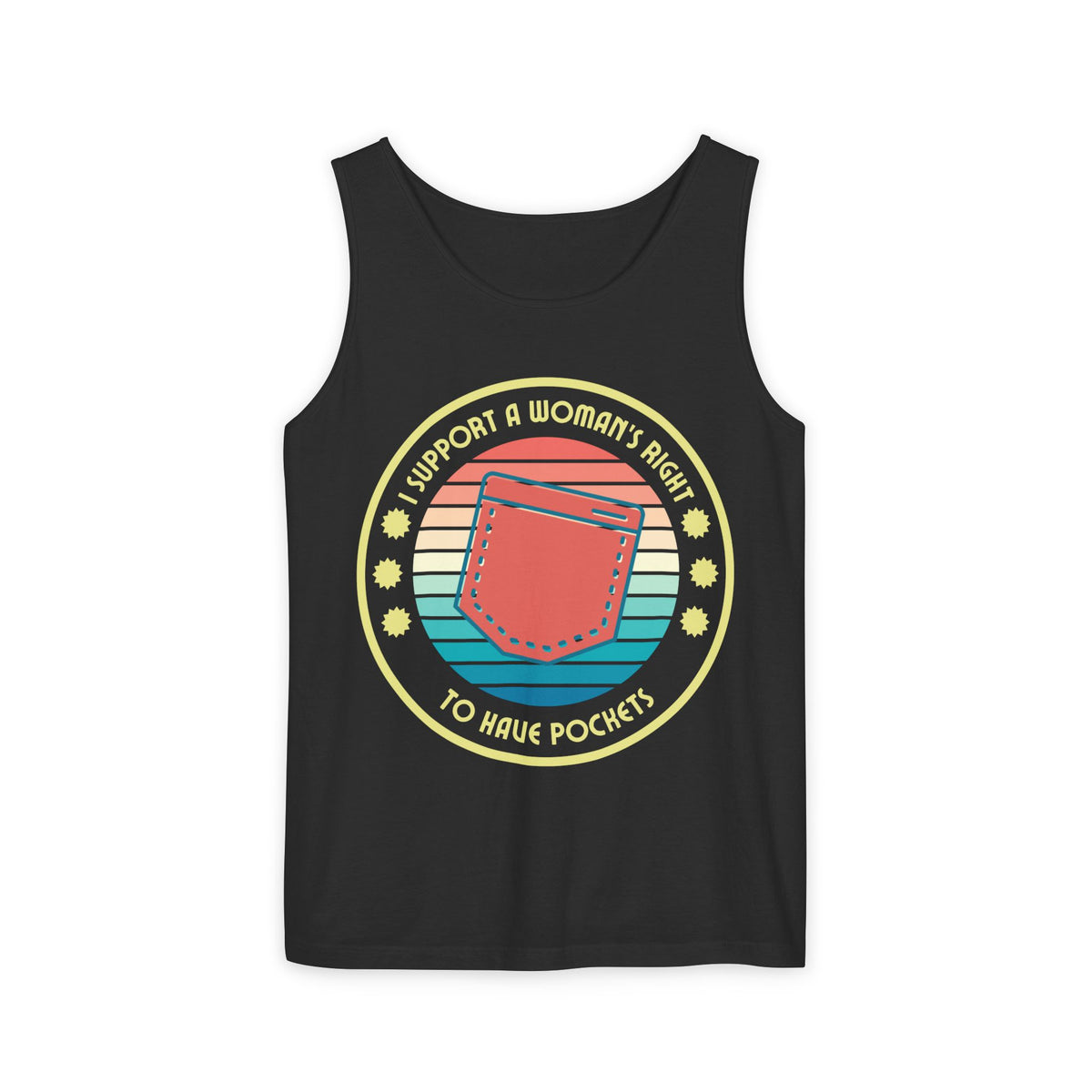 I Support a Woman’s Right to Have Pockets – Unisex Jersey Tank
