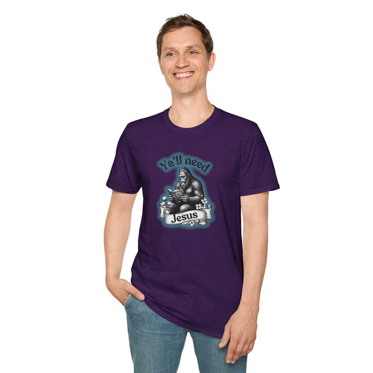 Y’all Need Jesus Bigfoot Unisex Softstyle T-Shirt
