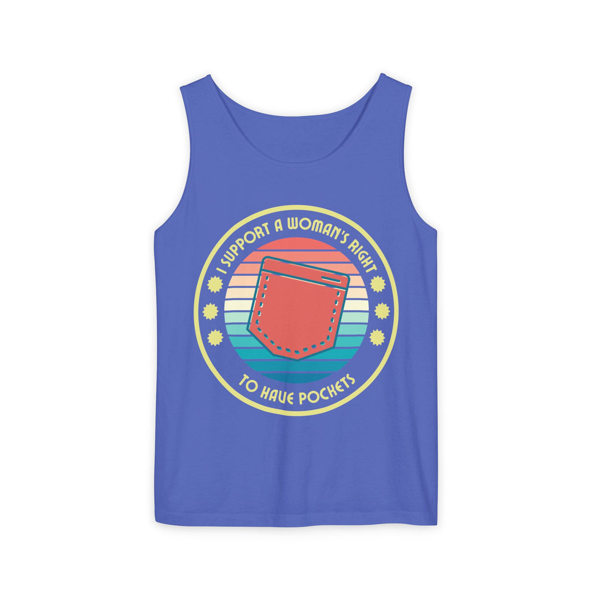 I Support a Woman’s Right to Have Pockets – Unisex Jersey Tank