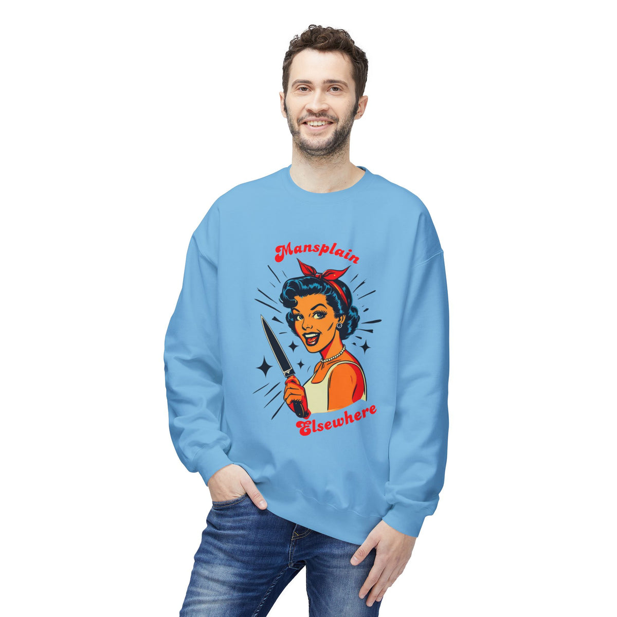 Mansplain Elsewhere Crewneck Sweatshirt
