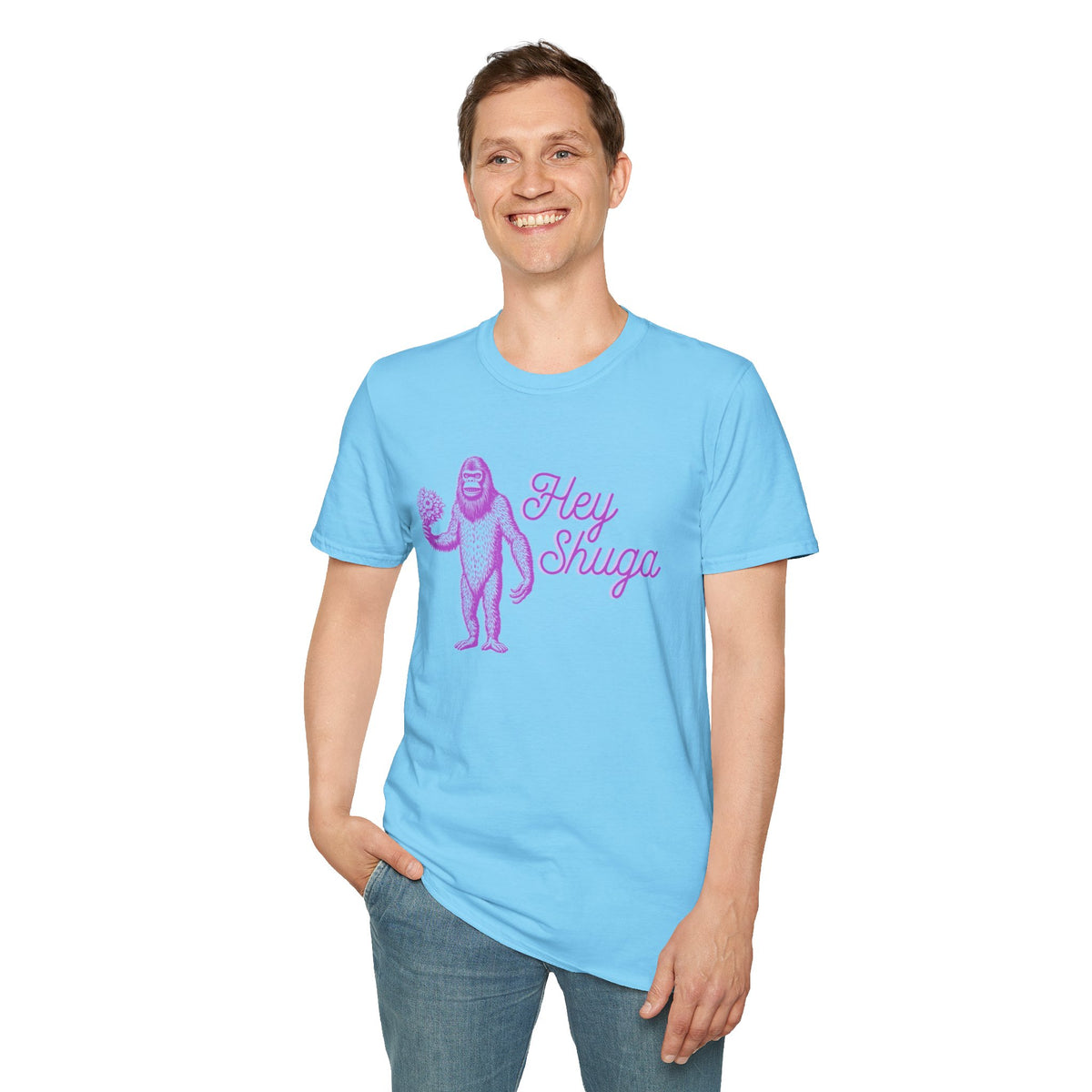 Hey Shuga Bigfoot Unisex Softstyle T-Shirt