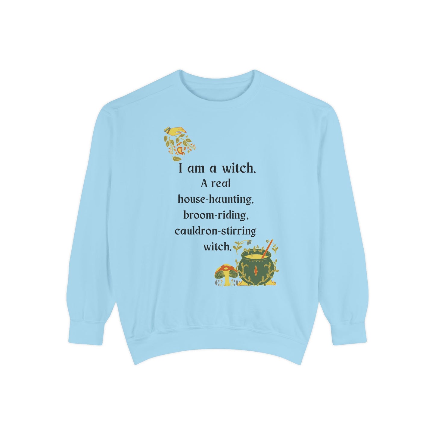 The Real Witch Cauldron & Broom Unisex Sweatshirt