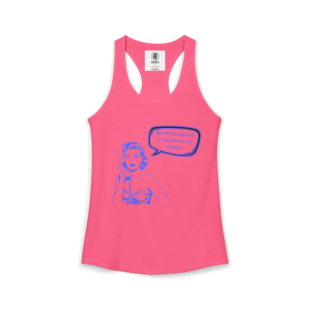 Wow! Rat poison is traceable in an autopsy. – Women’s Racerback Tank