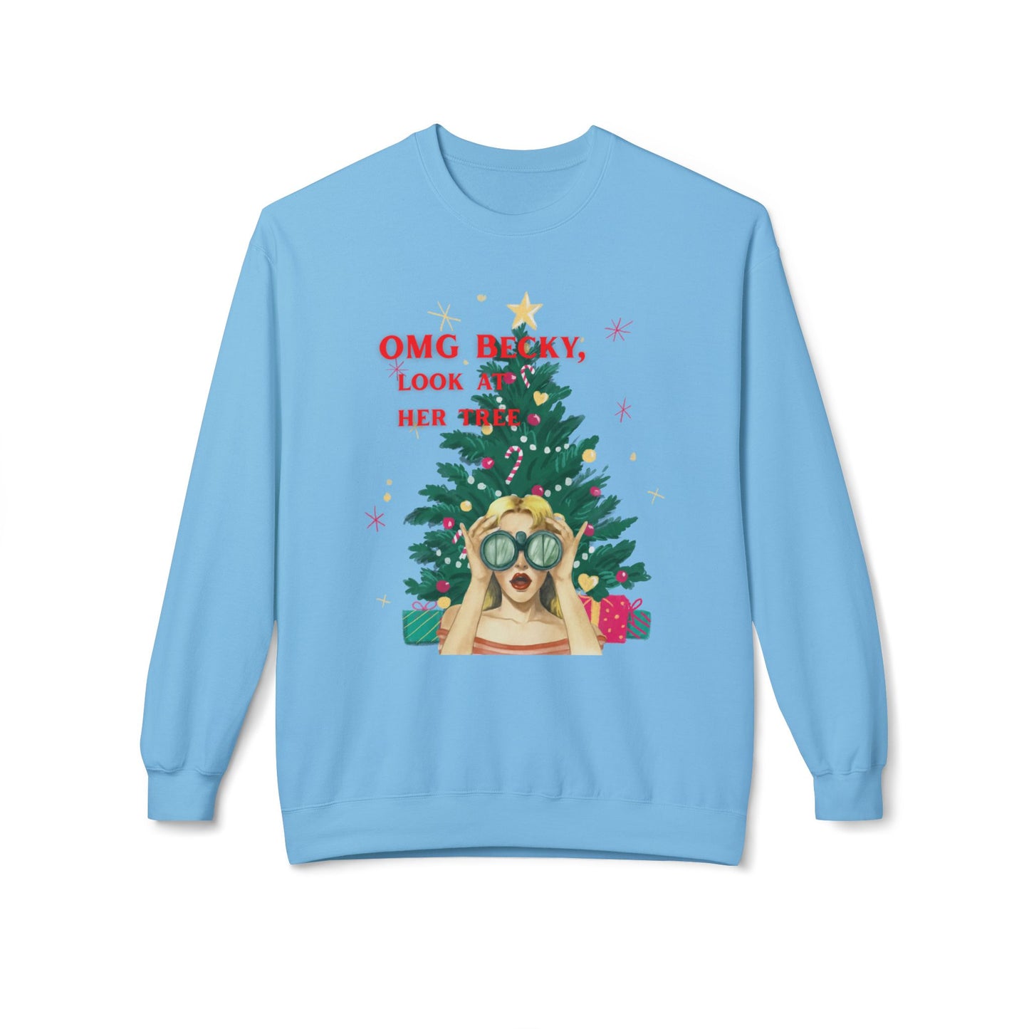 OMG Becky, Look at Her Tree - Vintage Nostalgia Crewneck Sweatshirt