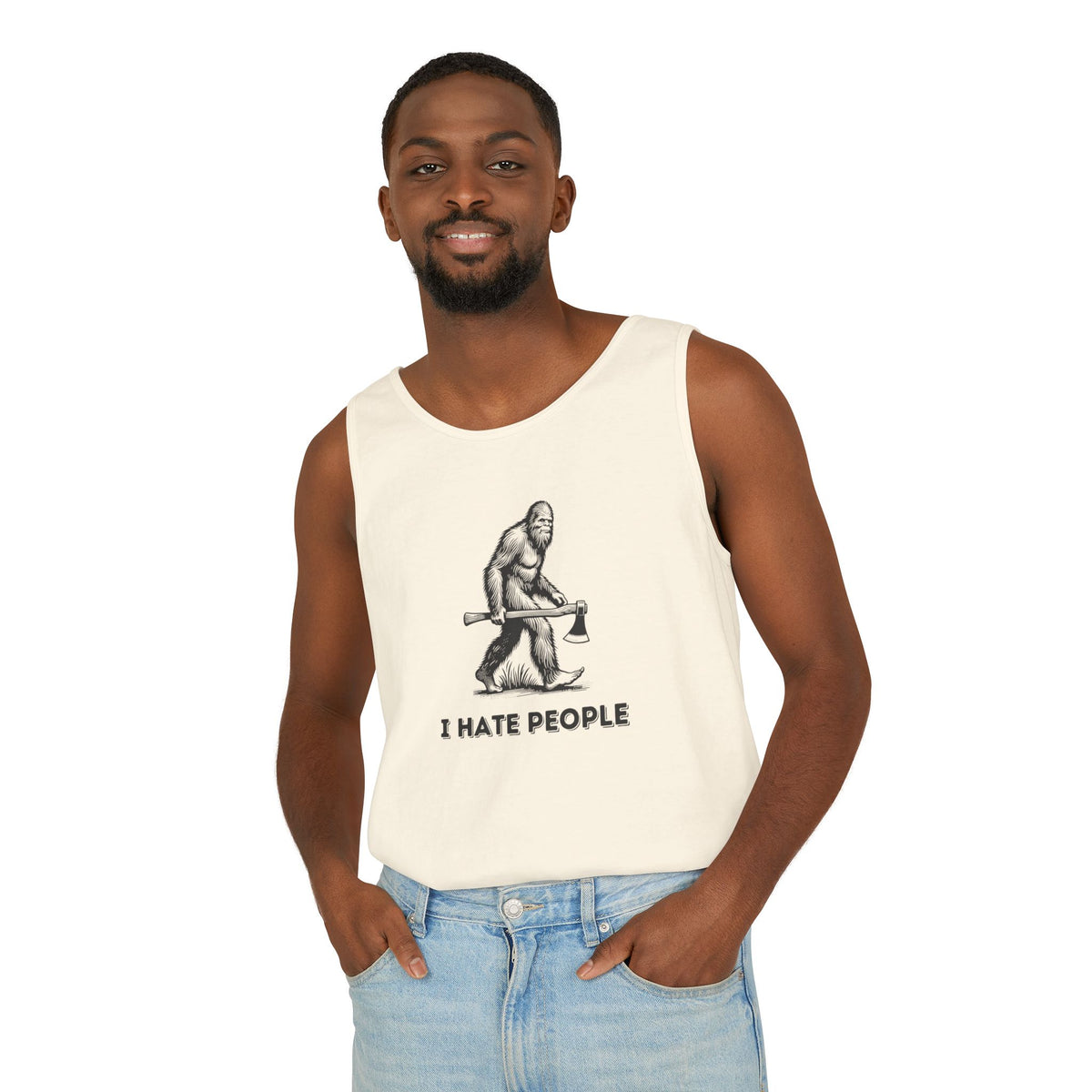 I Hate People – Bigfoot Unisex Jersey Tank
