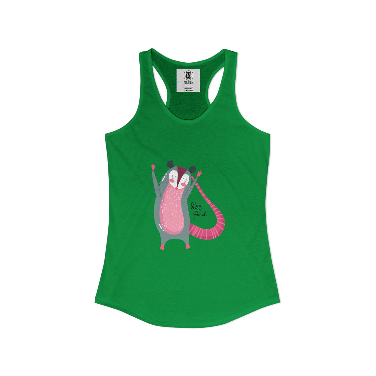 Stay Feral – Possum Women’s Racerback Tank
