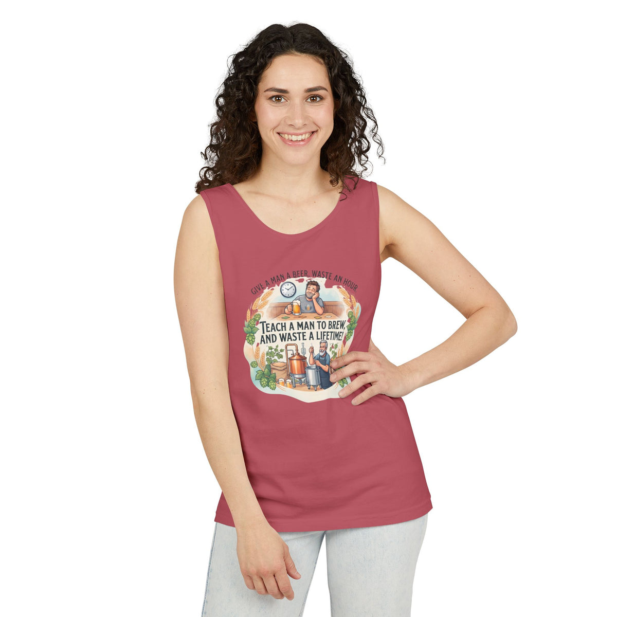 Teach a Man to Brew Beer Tank Top