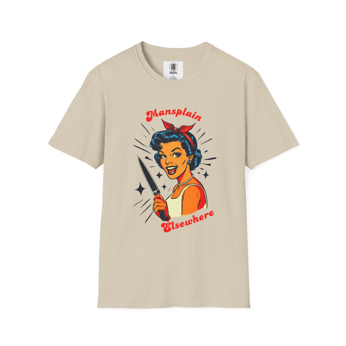 Mansplain Elsewhere - Vintage Feminist T-Shirt