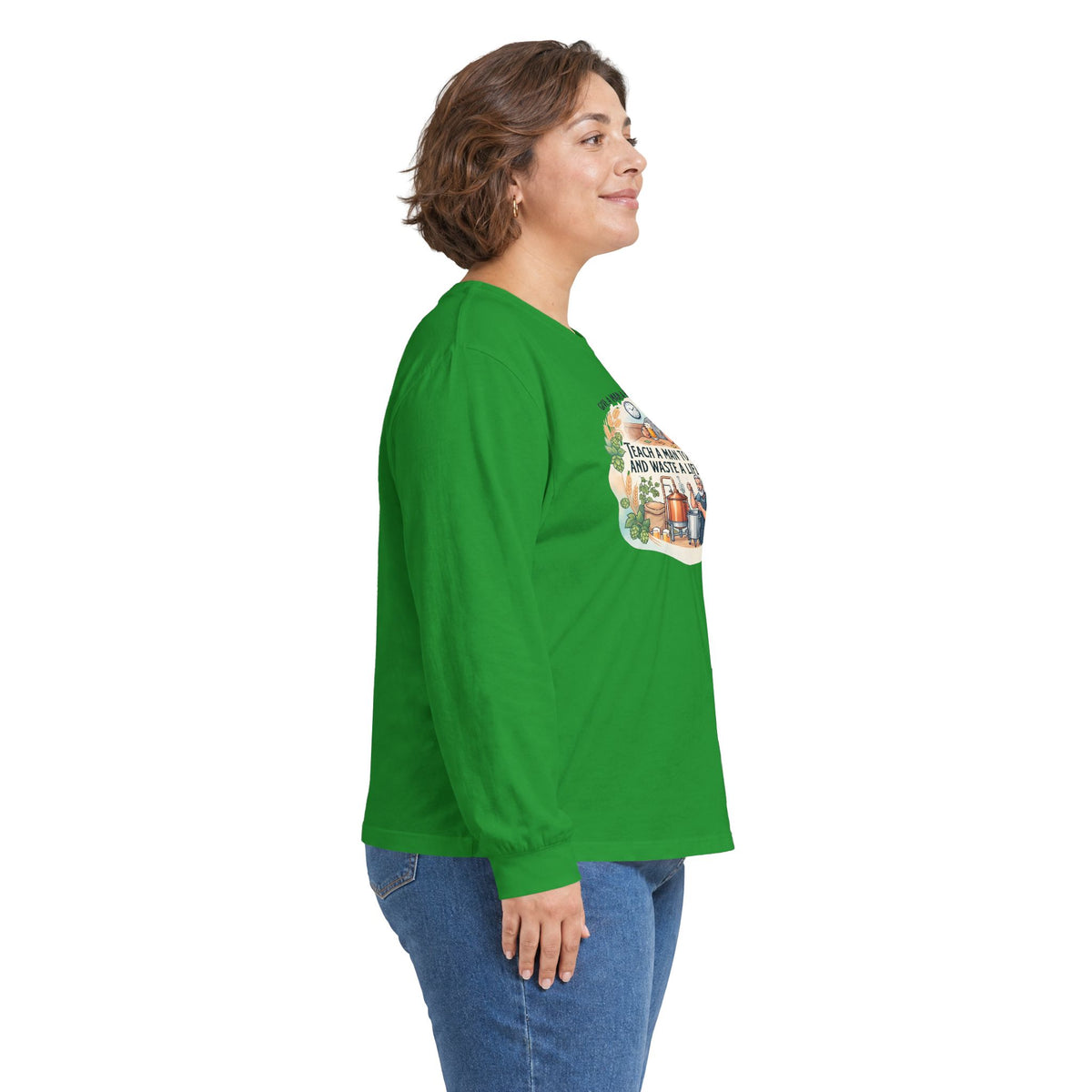 Teach a Man to Brew Long Sleeve Tee