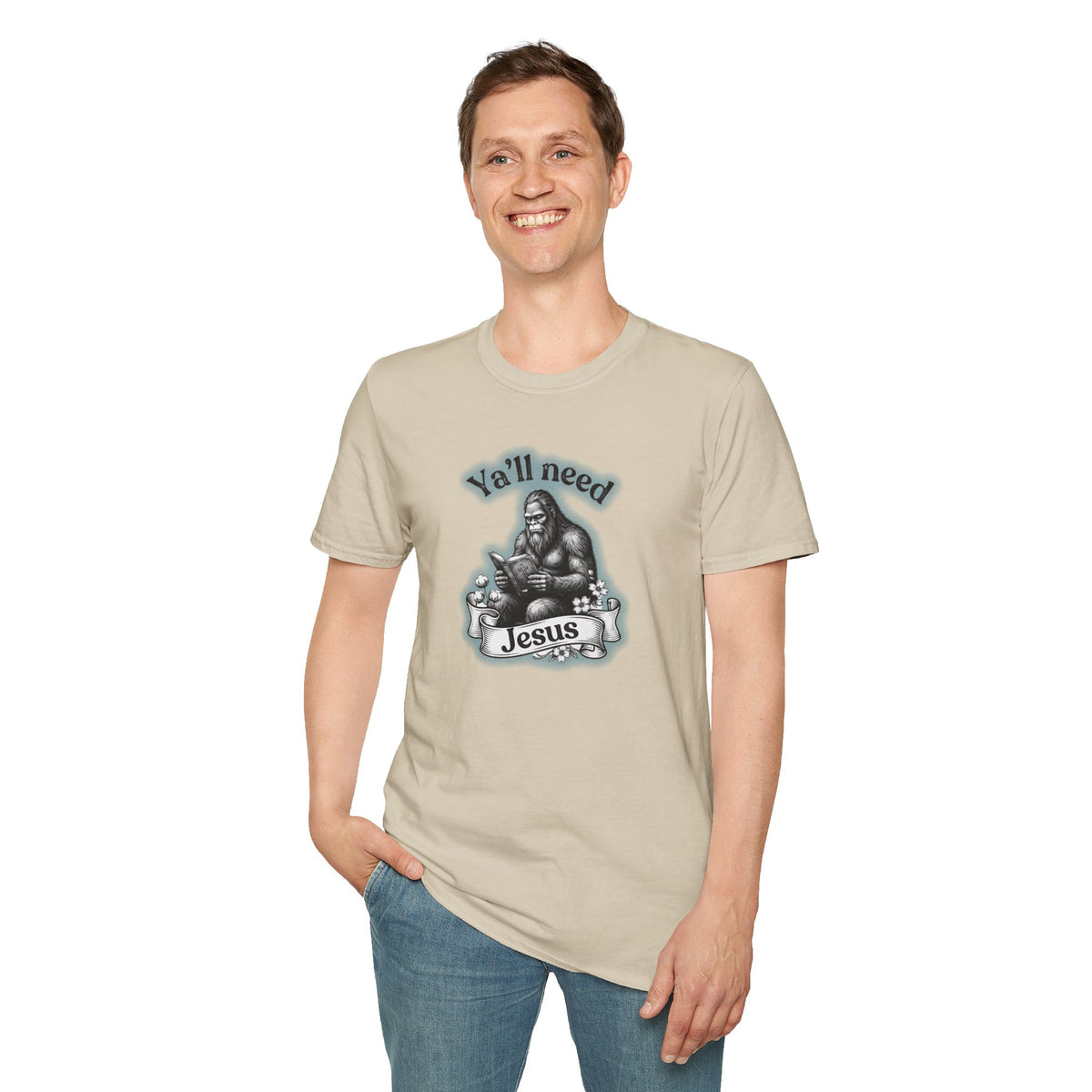 Y’all Need Jesus Bigfoot Unisex Softstyle T-Shirt