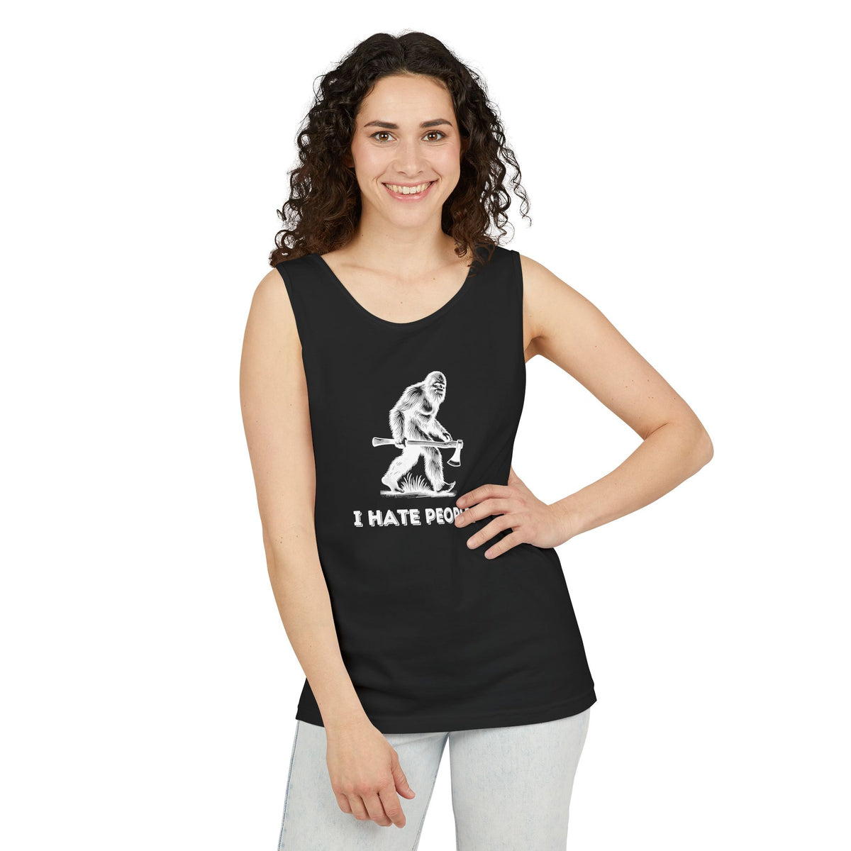 I Hate People – Bigfoot Unisex Jersey Tank