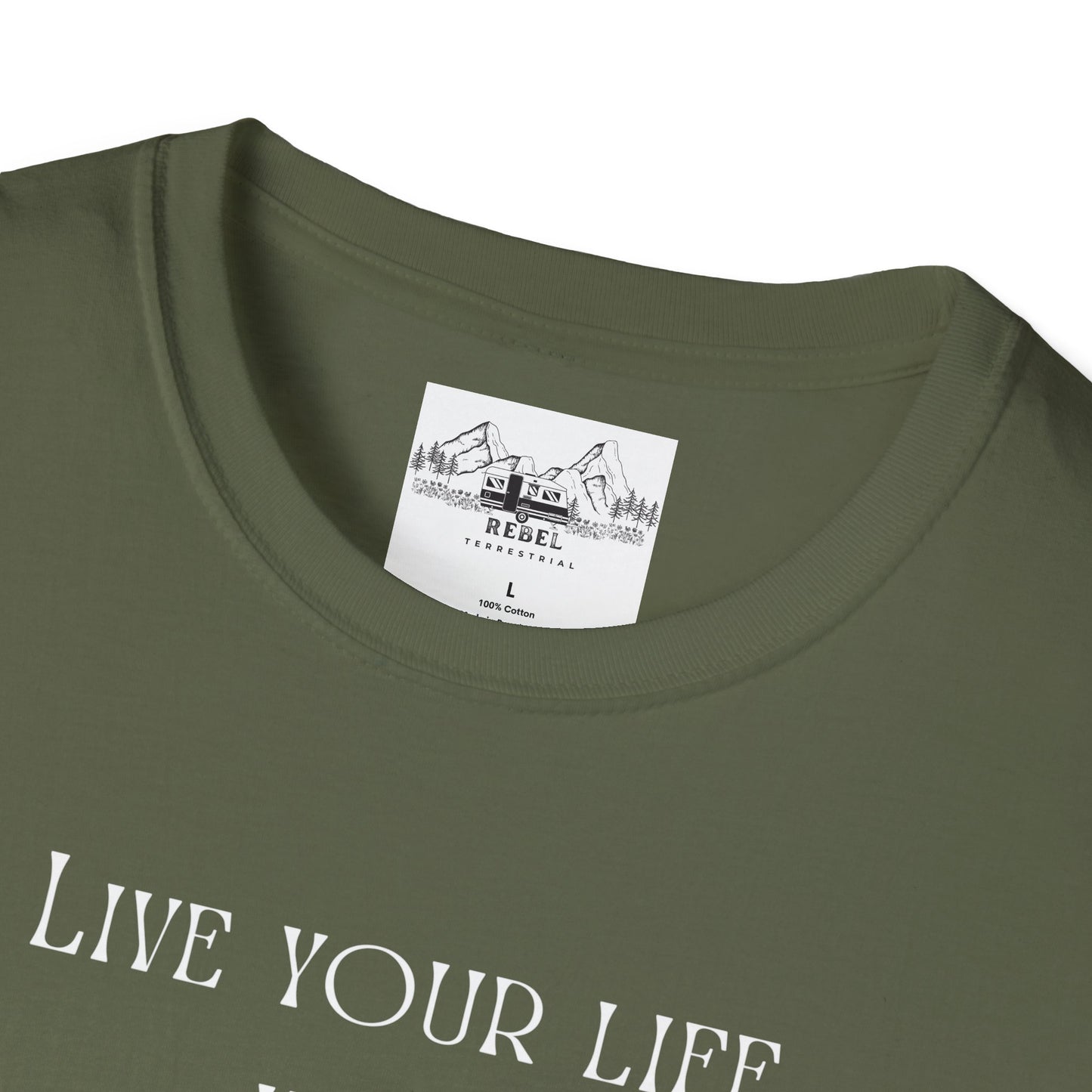 Live Your Life Well – Funny Gravestone-Inspired Floral T-Shirt