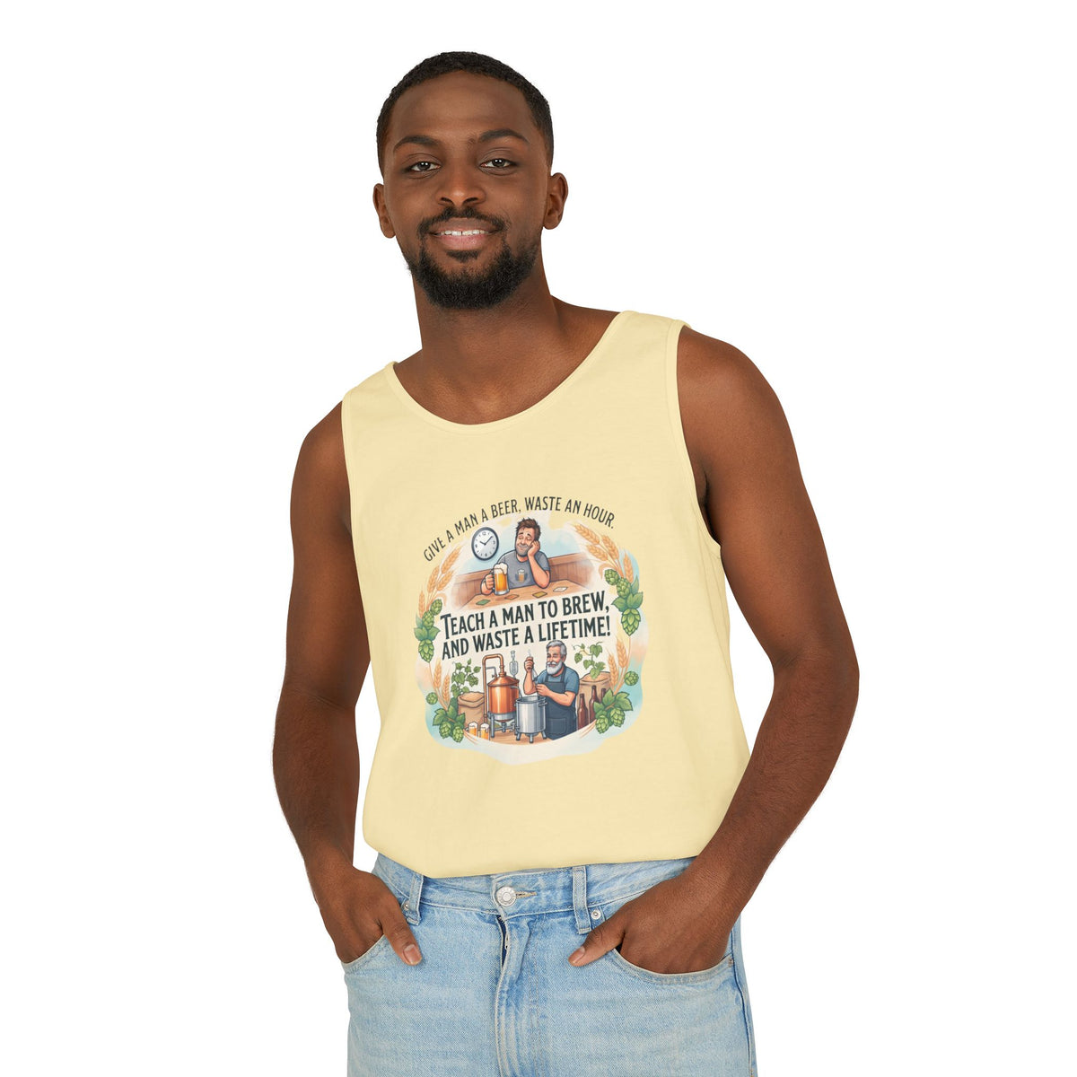 Teach a Man to Brew Beer Tank Top