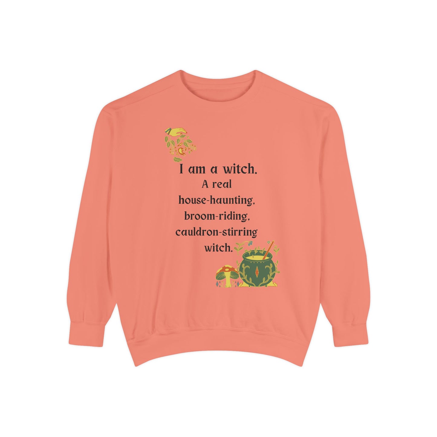 The Real Witch Cauldron & Broom Unisex Sweatshirt