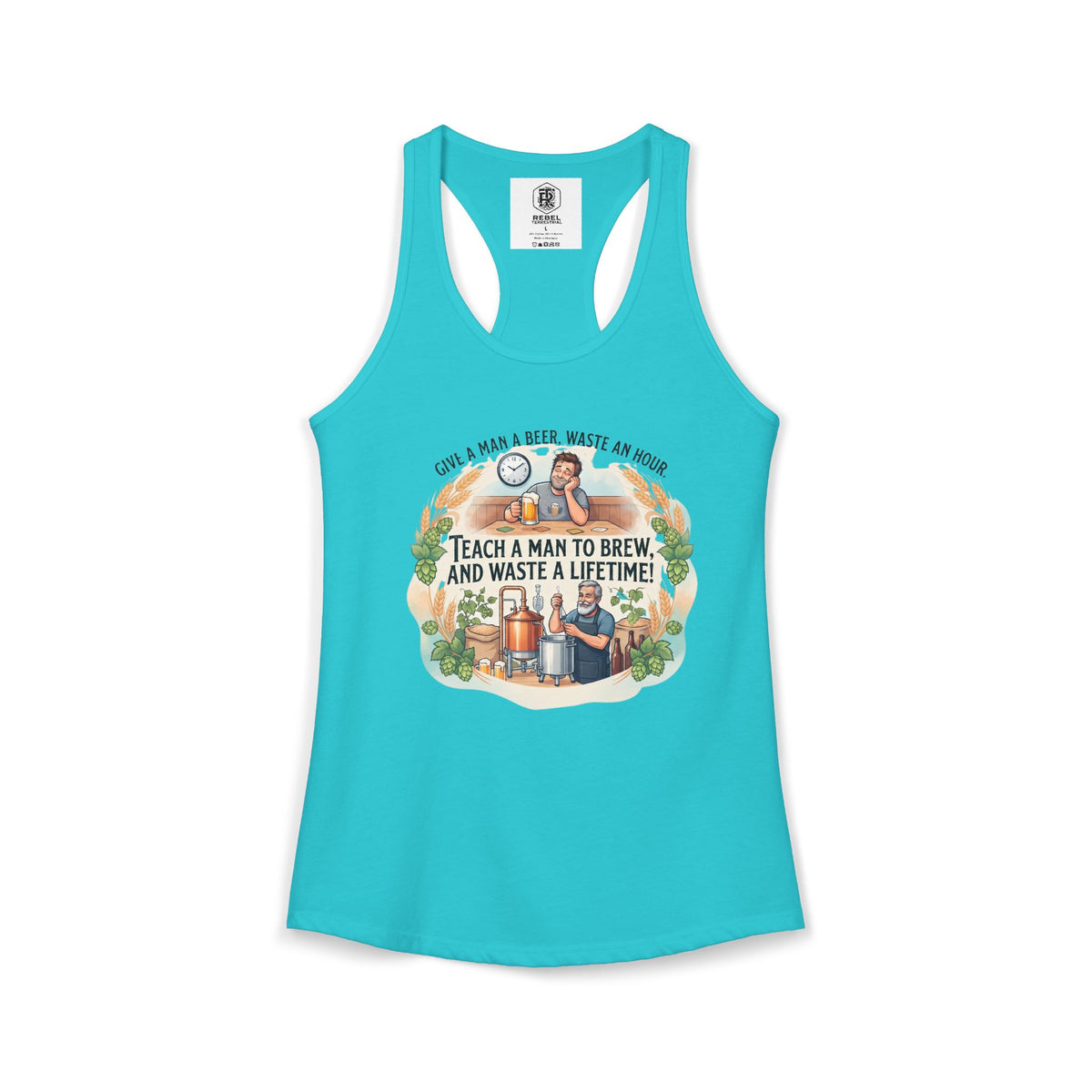 Teach a Man to Brew Women's Ideal Racerback Tank