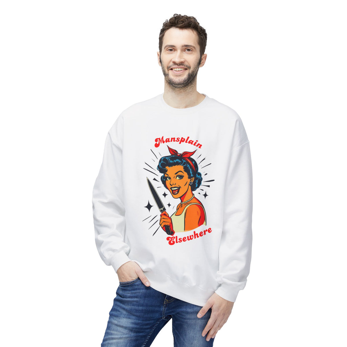 Mansplain Elsewhere Crewneck Sweatshirt