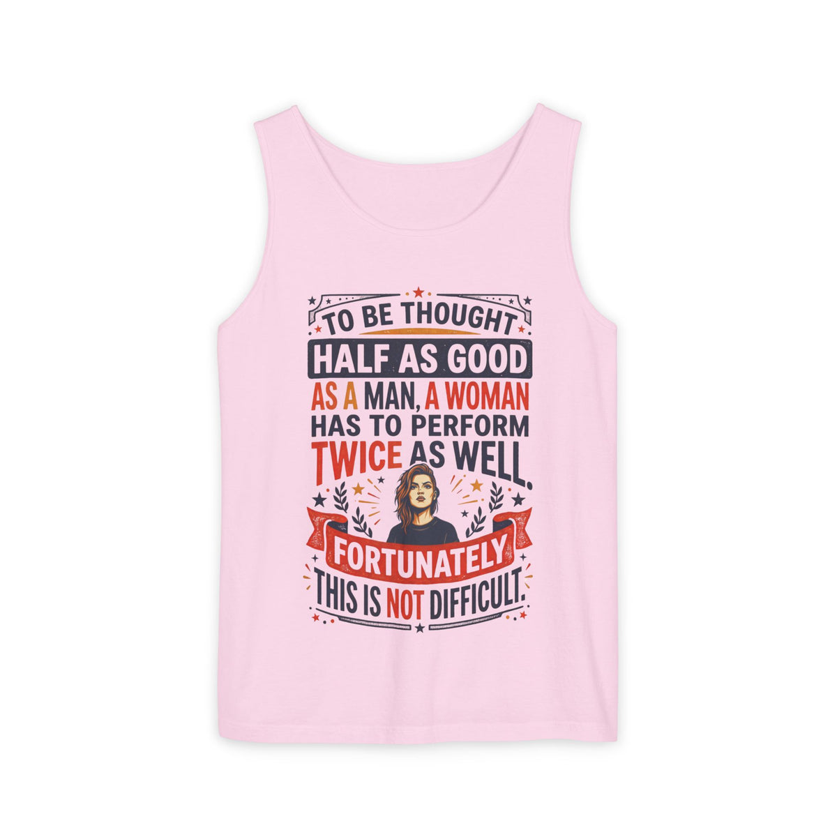 “Twice as Well” Feminist Unisex Cotton Tank Top