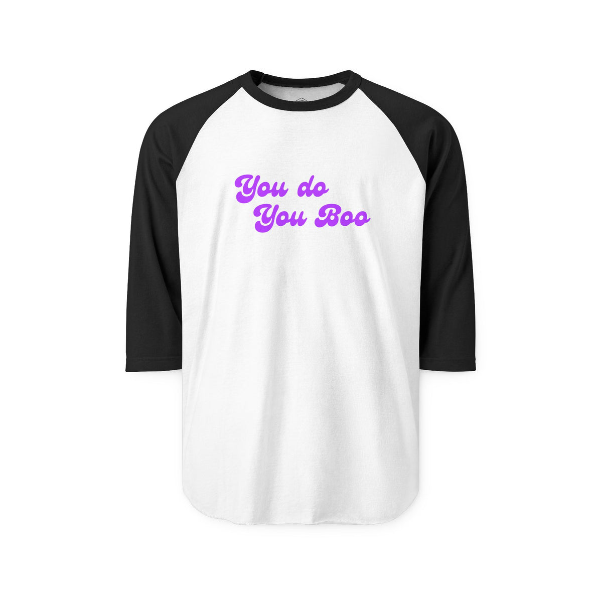 Raglan Shirt — "You Do You Boo" Retro Script 3/4 Sleeve Baseball Tee