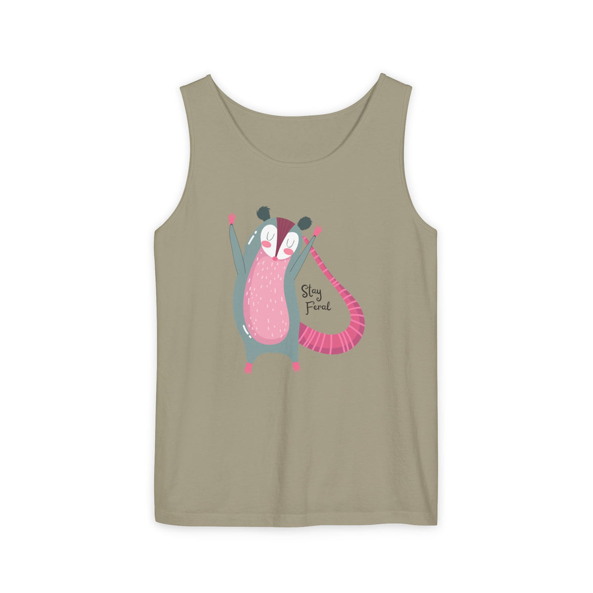 Stay Feral – Happy Possum Unisex Jersey Tank