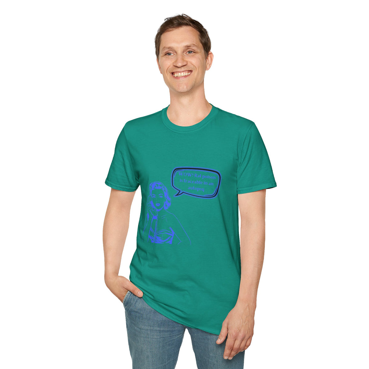 WOW!  Rat poison is traceable in an Autopsy – Vintage Dark Humor T-Shirt