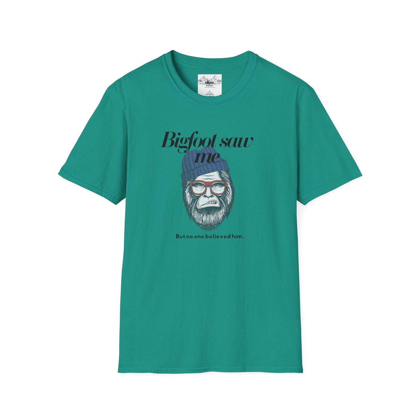 Bigfoot Saw Me But No One Believed Him – Hipster Bigfoot T-Shirt | Unisex Softstyle Tee