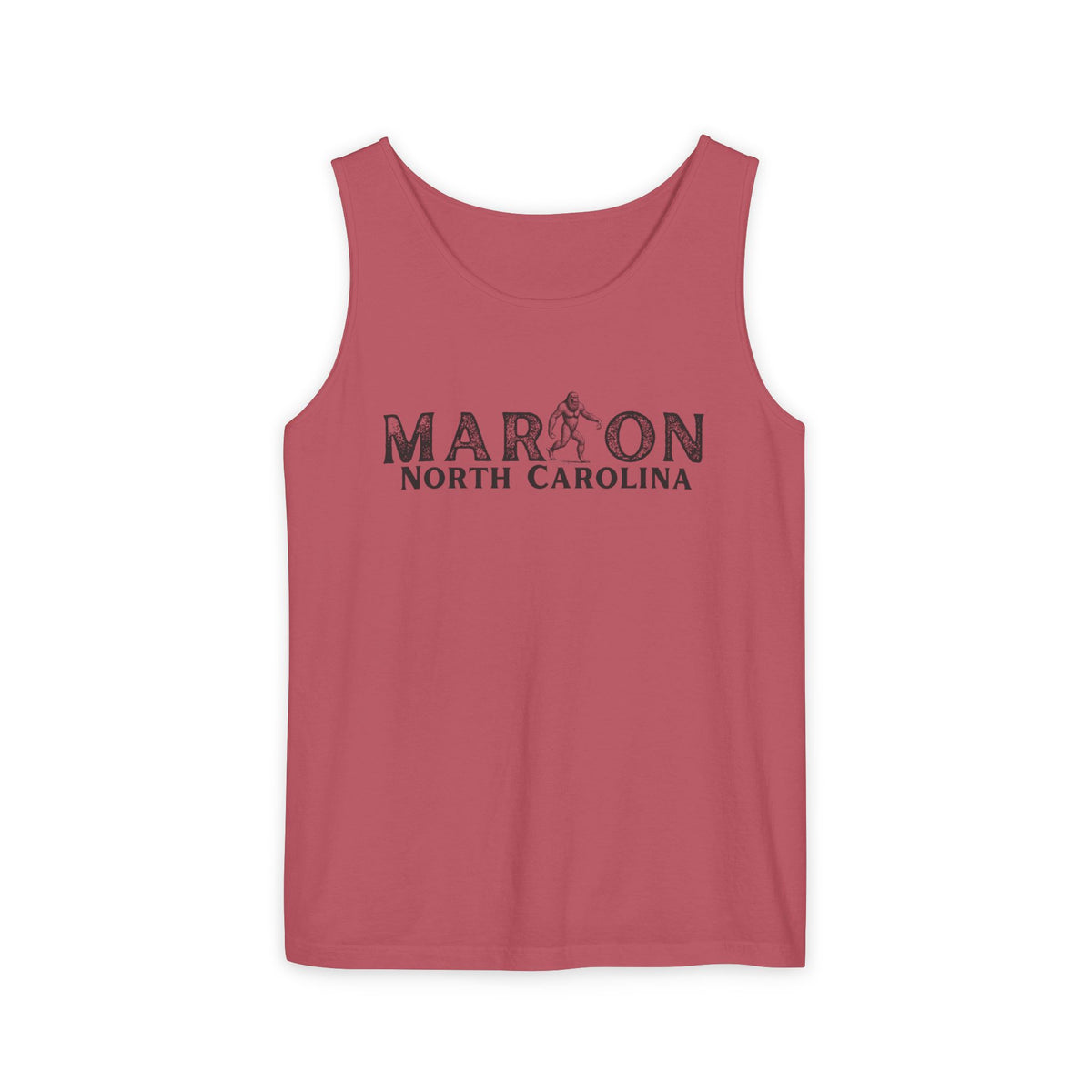 Marion, NC Bigfoot Unisex Garment-Dyed Tank Top | Sasquatch Graphic Tank