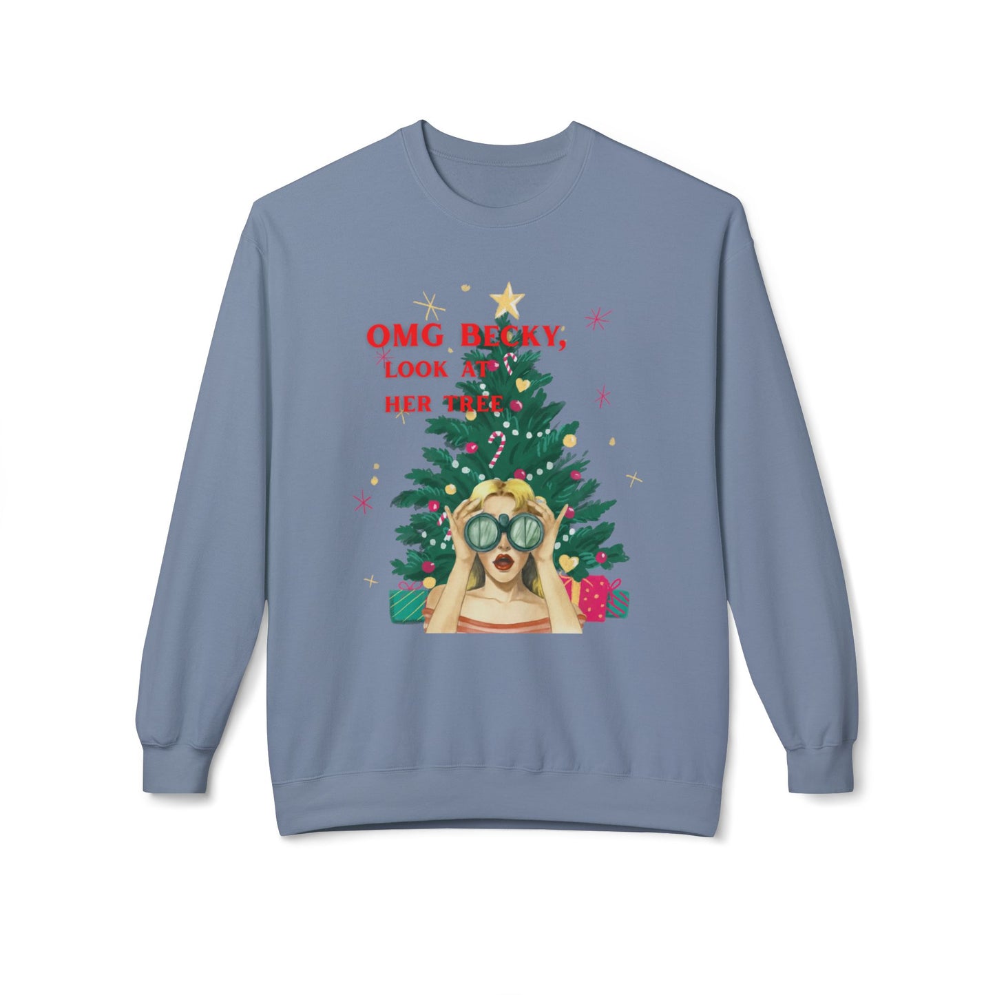 OMG Becky, Look at Her Tree - Vintage Nostalgia Crewneck Sweatshirt