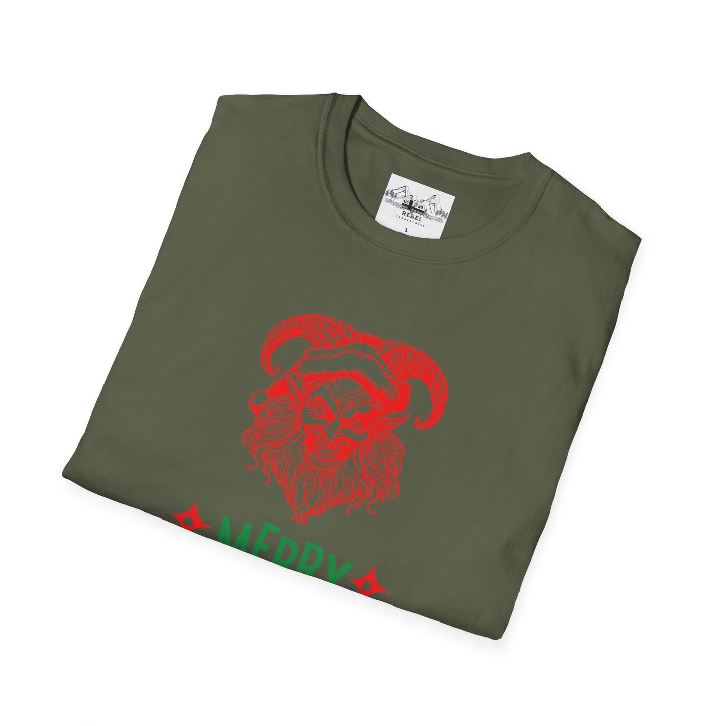 Smiling Krampus "Merry Holidays" Unisex T-Shirt | Ultra-Soft Cotton