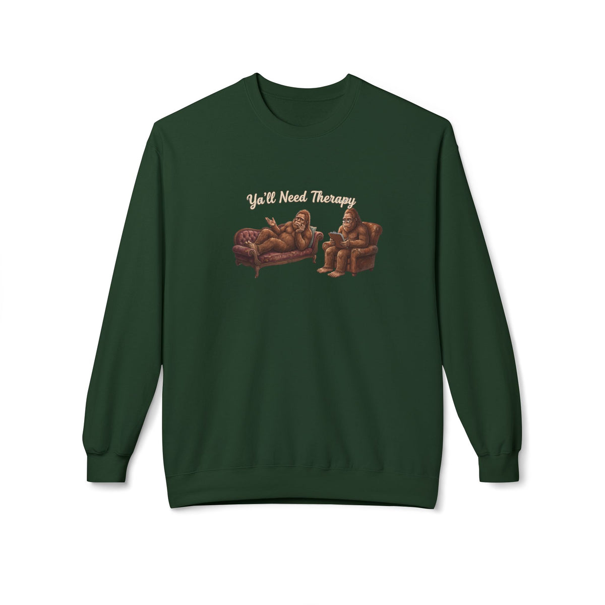 Y’all Need Therapy Bigfoot Crewneck Sweatshirt