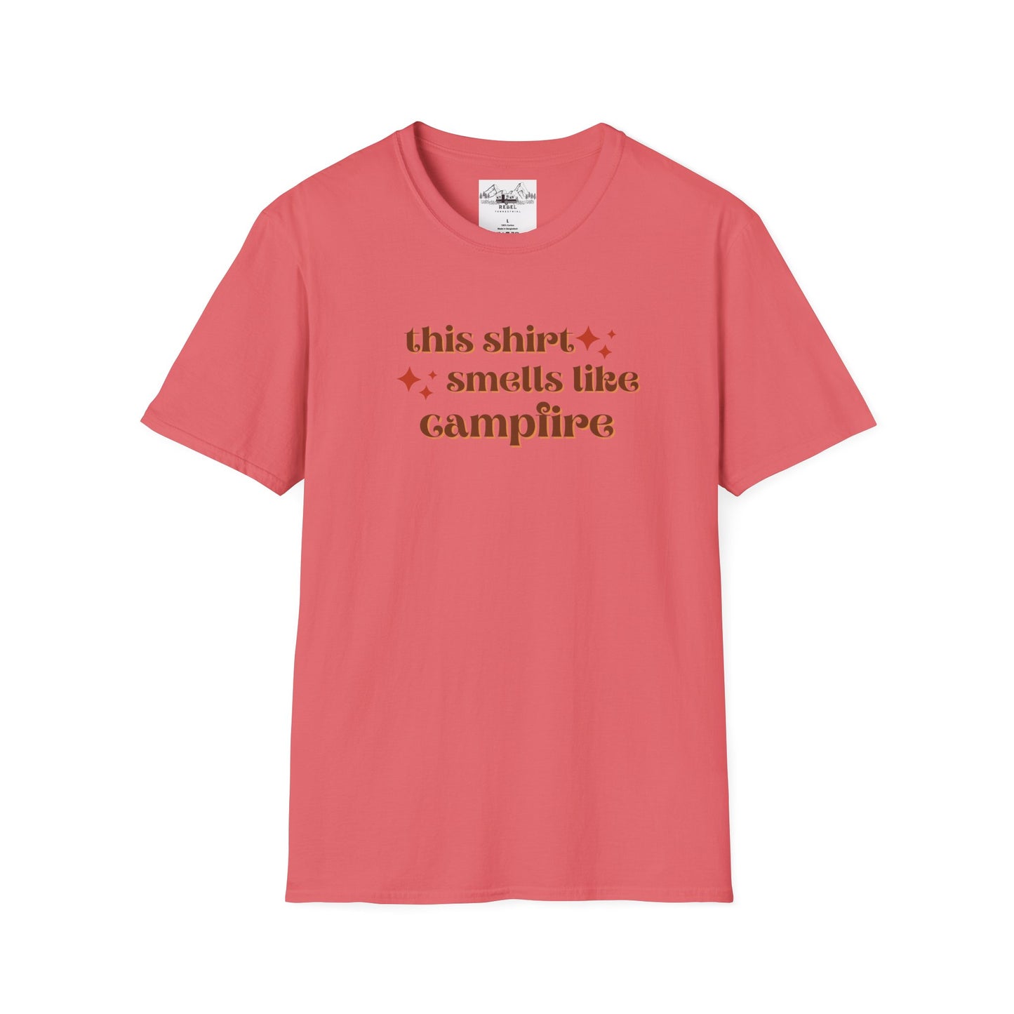 This Shirt Smells Like Campfire – Cozy Outdoorsy Unisex Softstyle T-Shirt