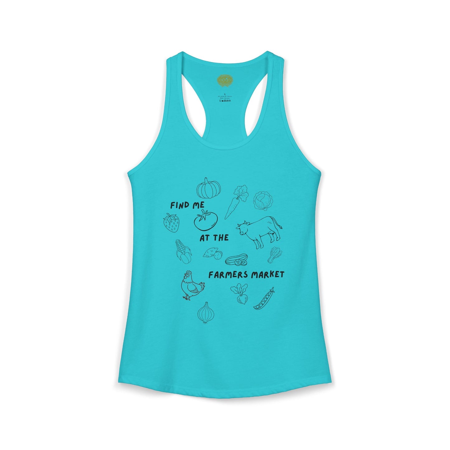 NC Farmers of the Foothills "Find Me at the Farmers Market" Racerback Tank Top