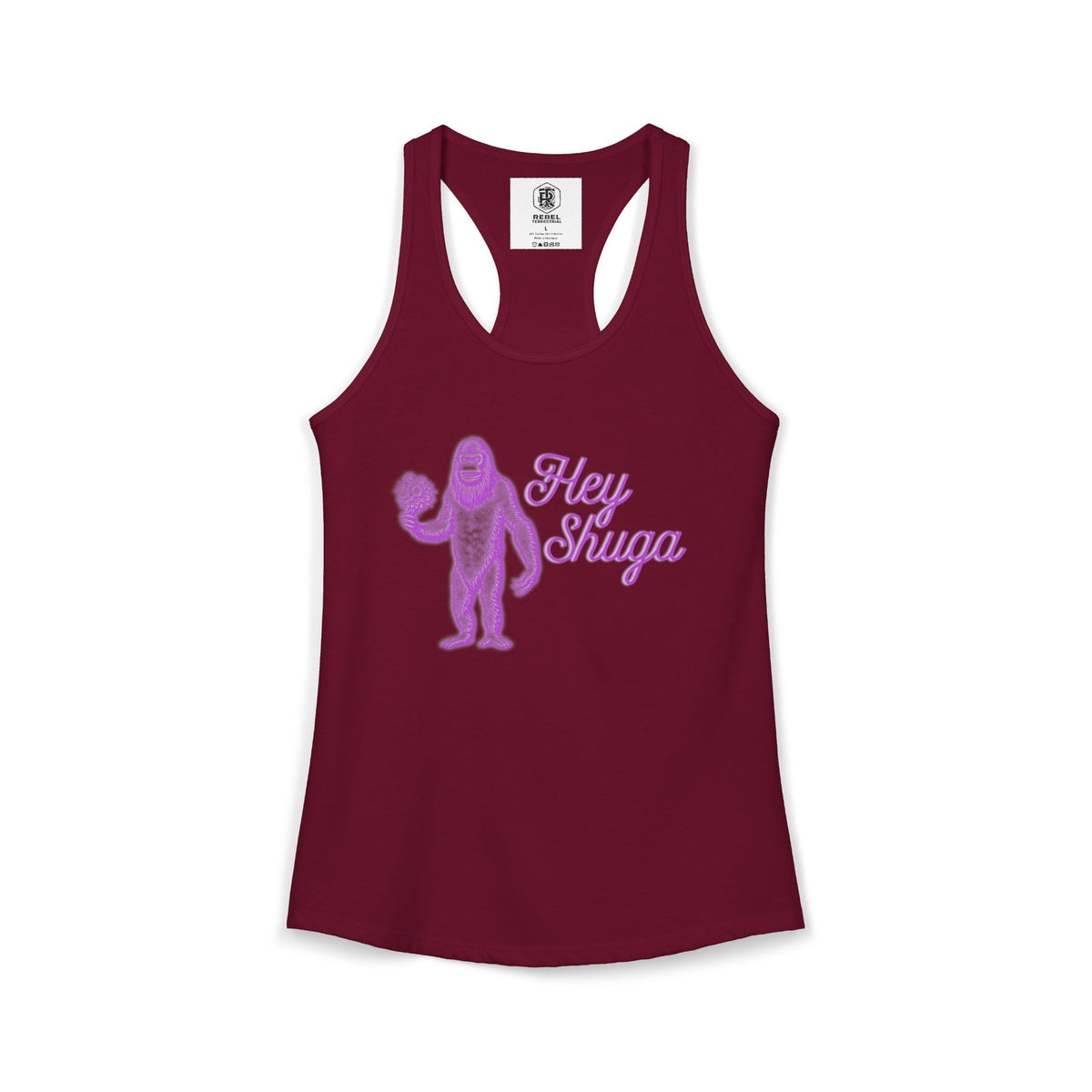 Hey Shuga Bigfoot Women’s Racerback Tank Top