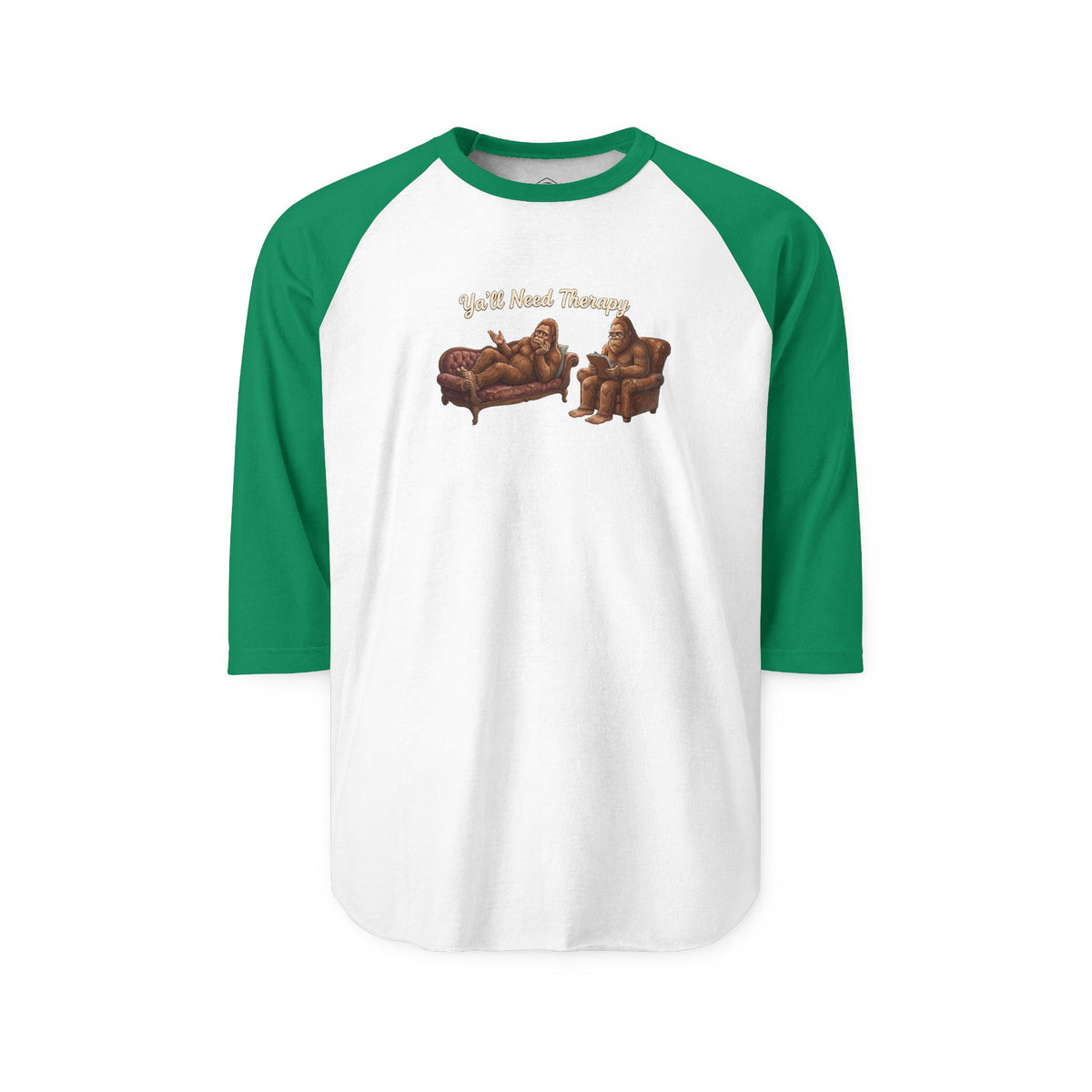 Y’all Need Therapy Bigfoot Raglan Shirt
