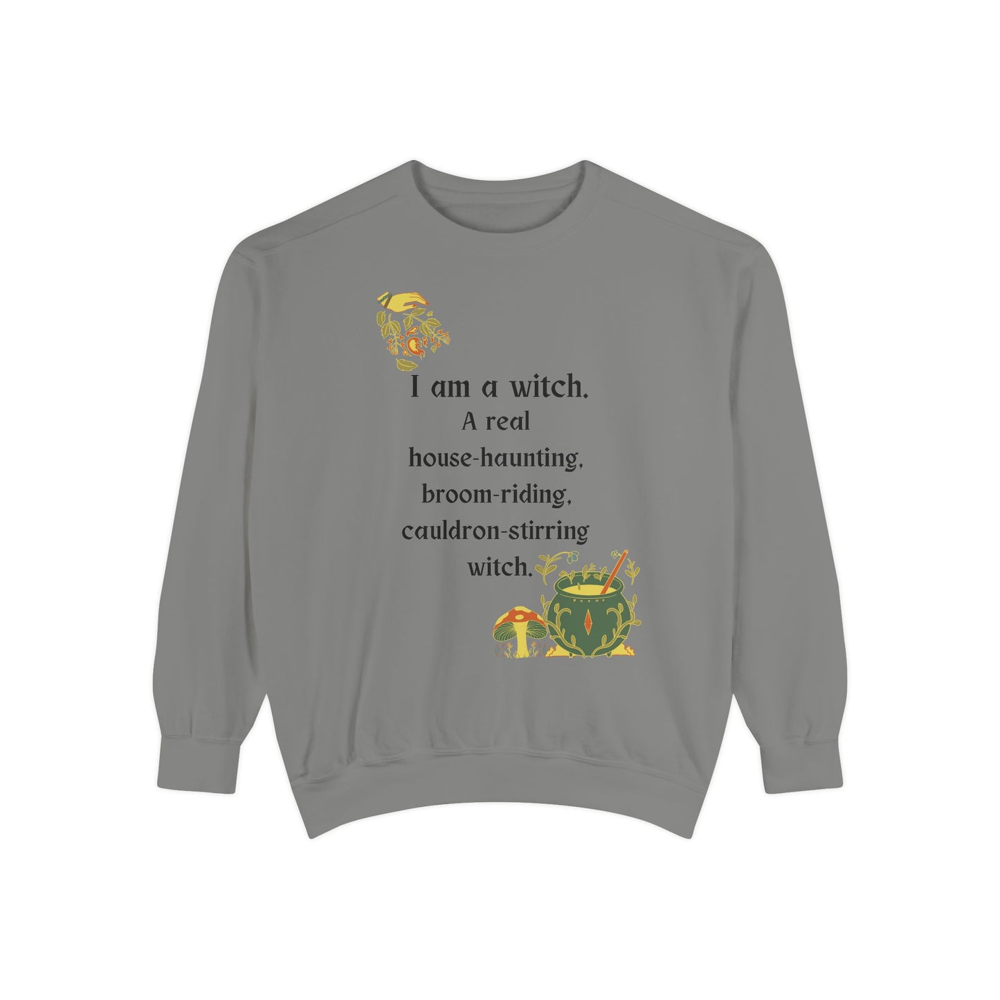 The Real Witch Cauldron & Broom Unisex Sweatshirt