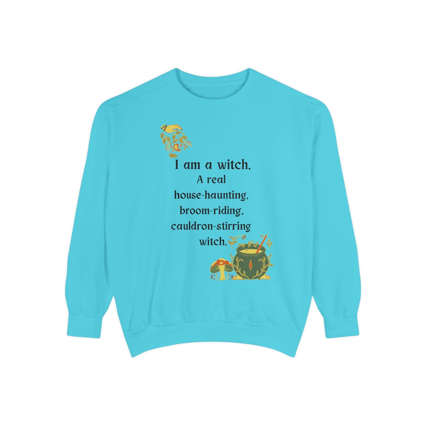 The Real Witch Cauldron & Broom Unisex Sweatshirt