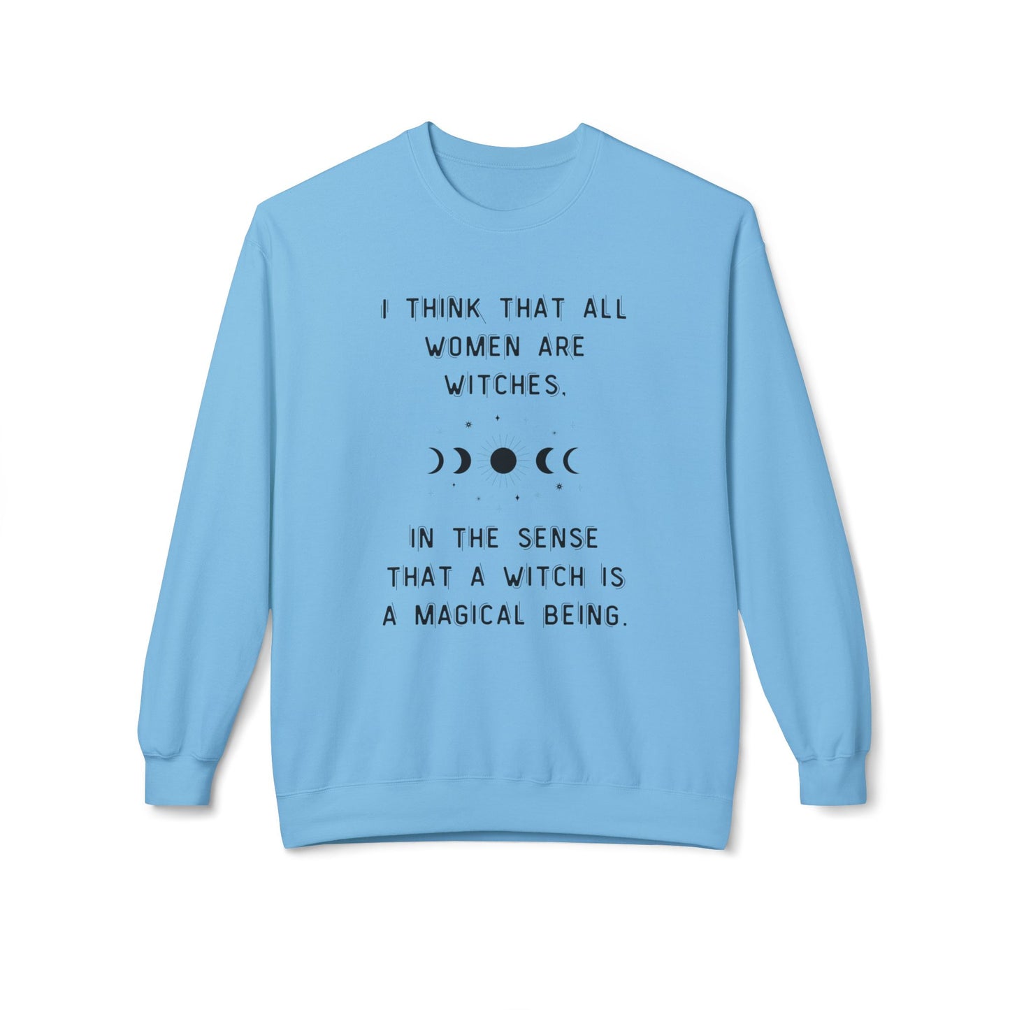 Empowered Witch Midweight Crewneck Sweatshirt - Subtle Moon Phases