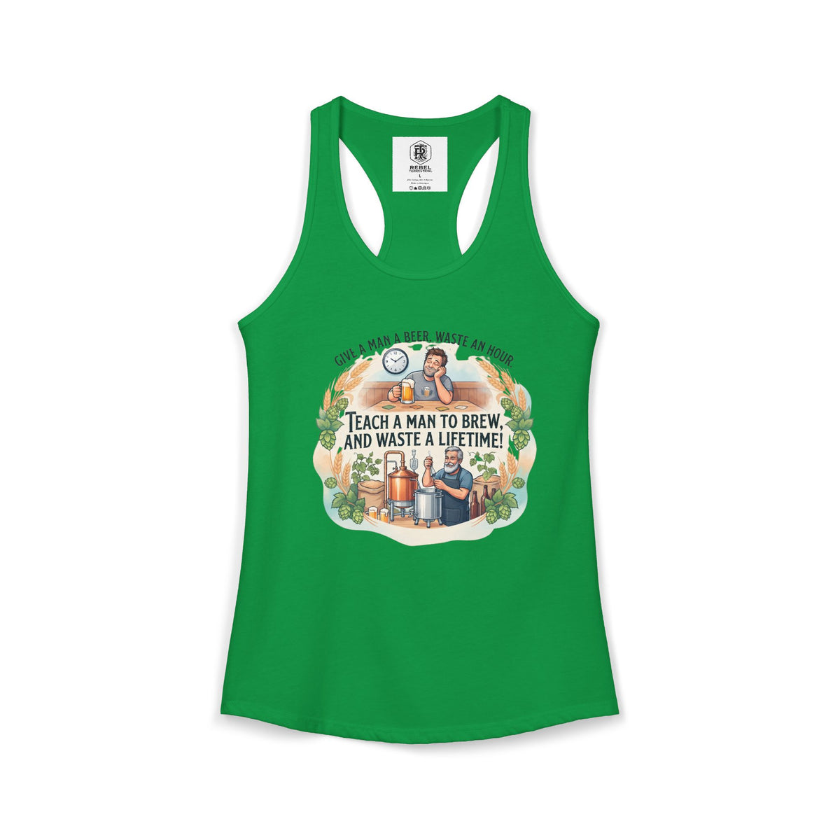 Teach a Man to Brew Women's Ideal Racerback Tank