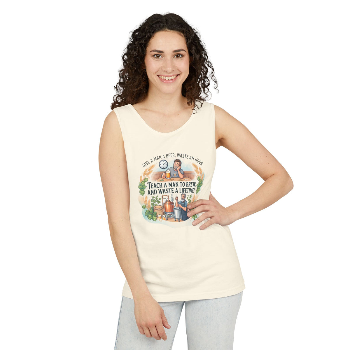 Teach a Man to Brew Beer Tank Top