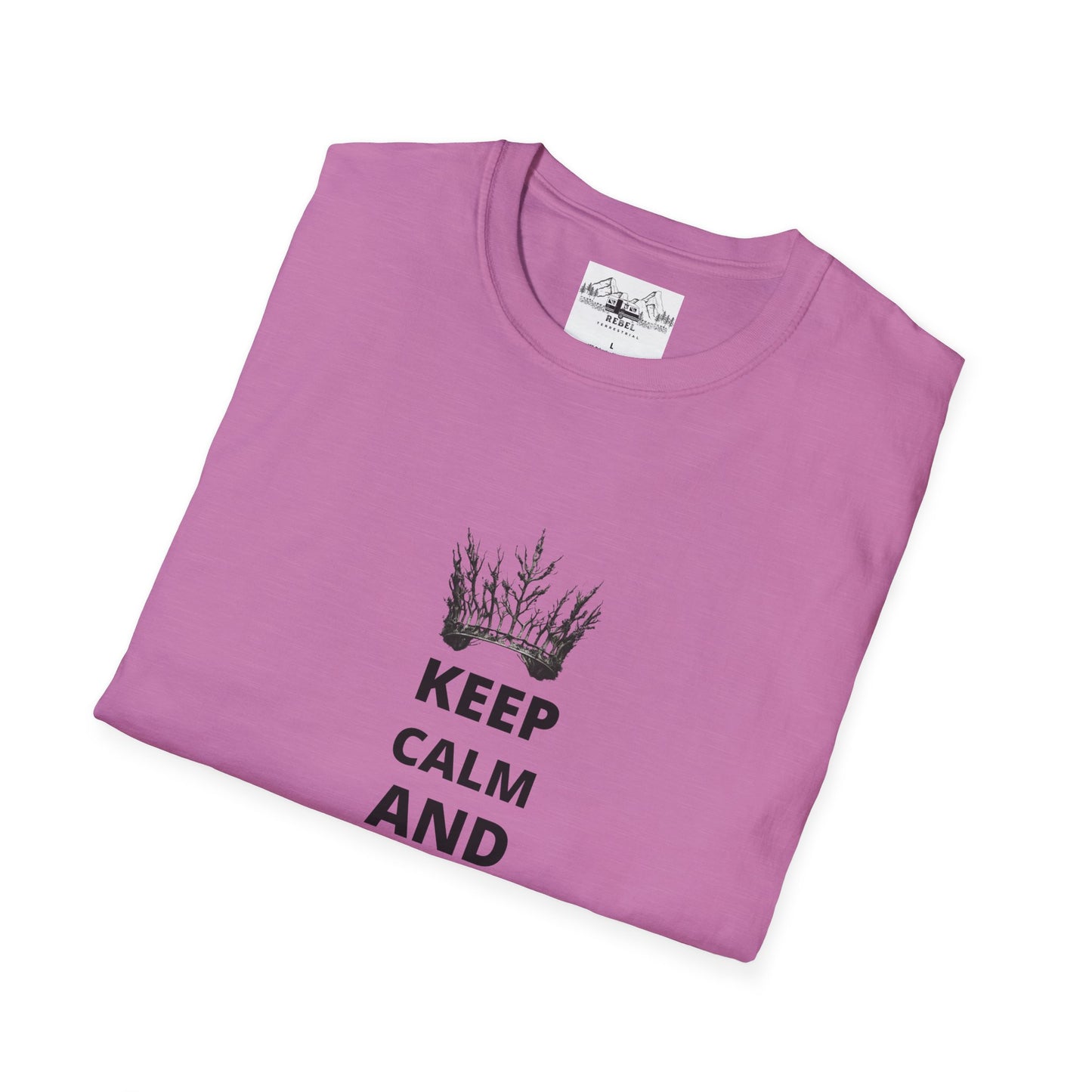 Keep Calm and Hike On | Tree Crown Unisex Softstyle T-Shirt