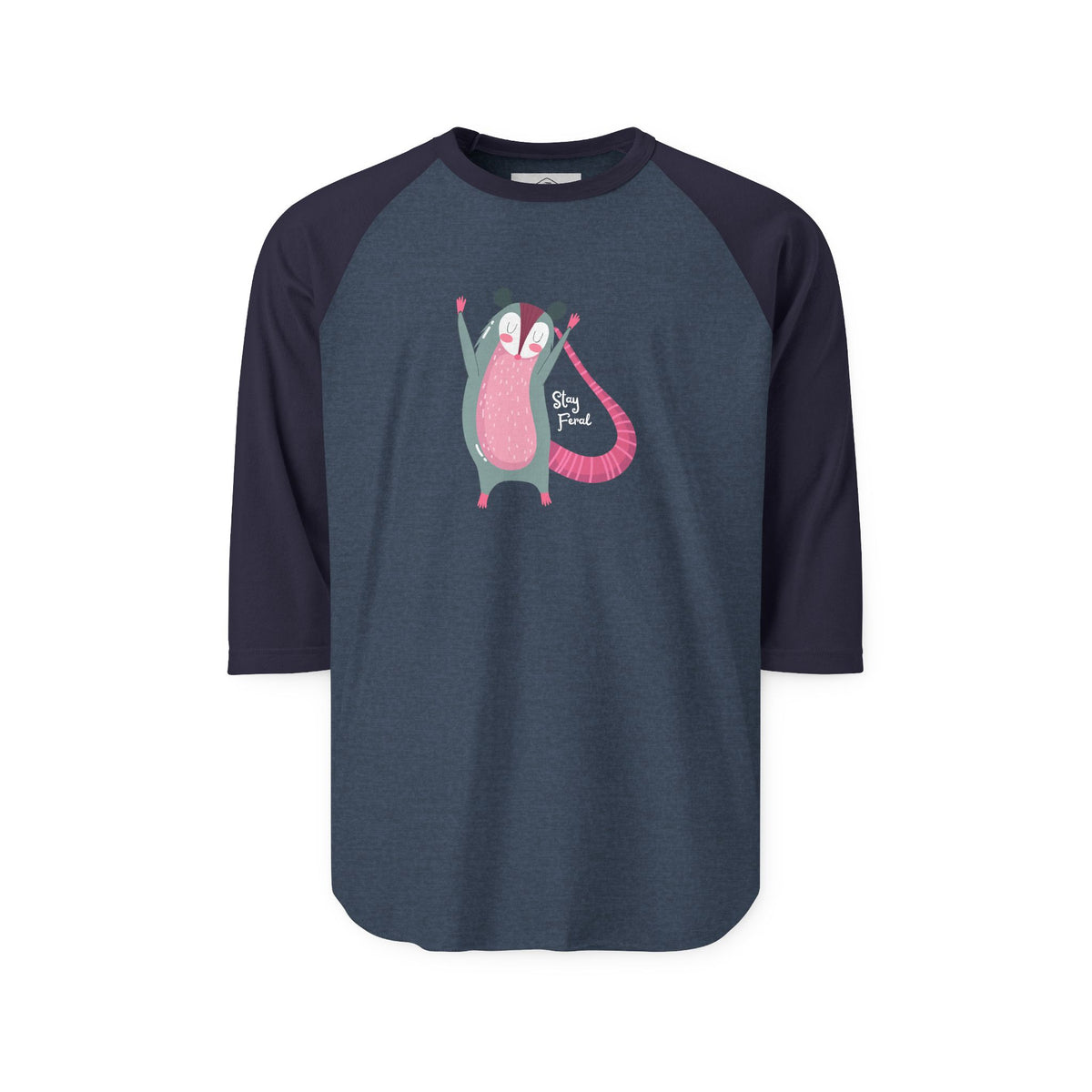 Stay Feral – Possum 3/4 Sleeve Raglan Tee