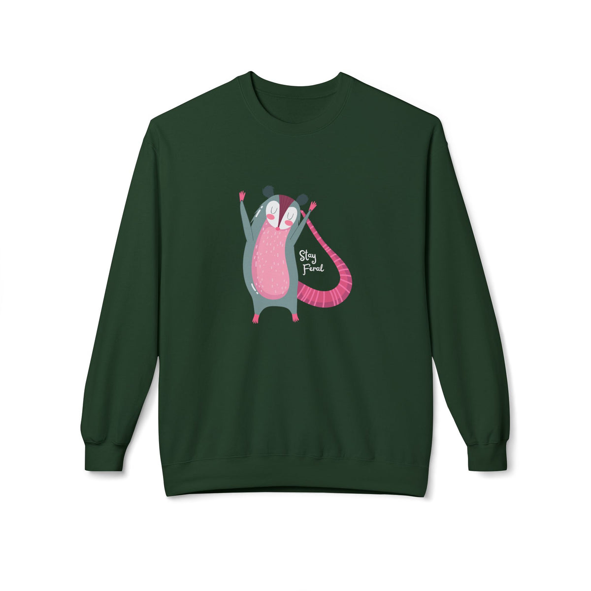 Stay Feral – Possum Crewneck Sweatshirt