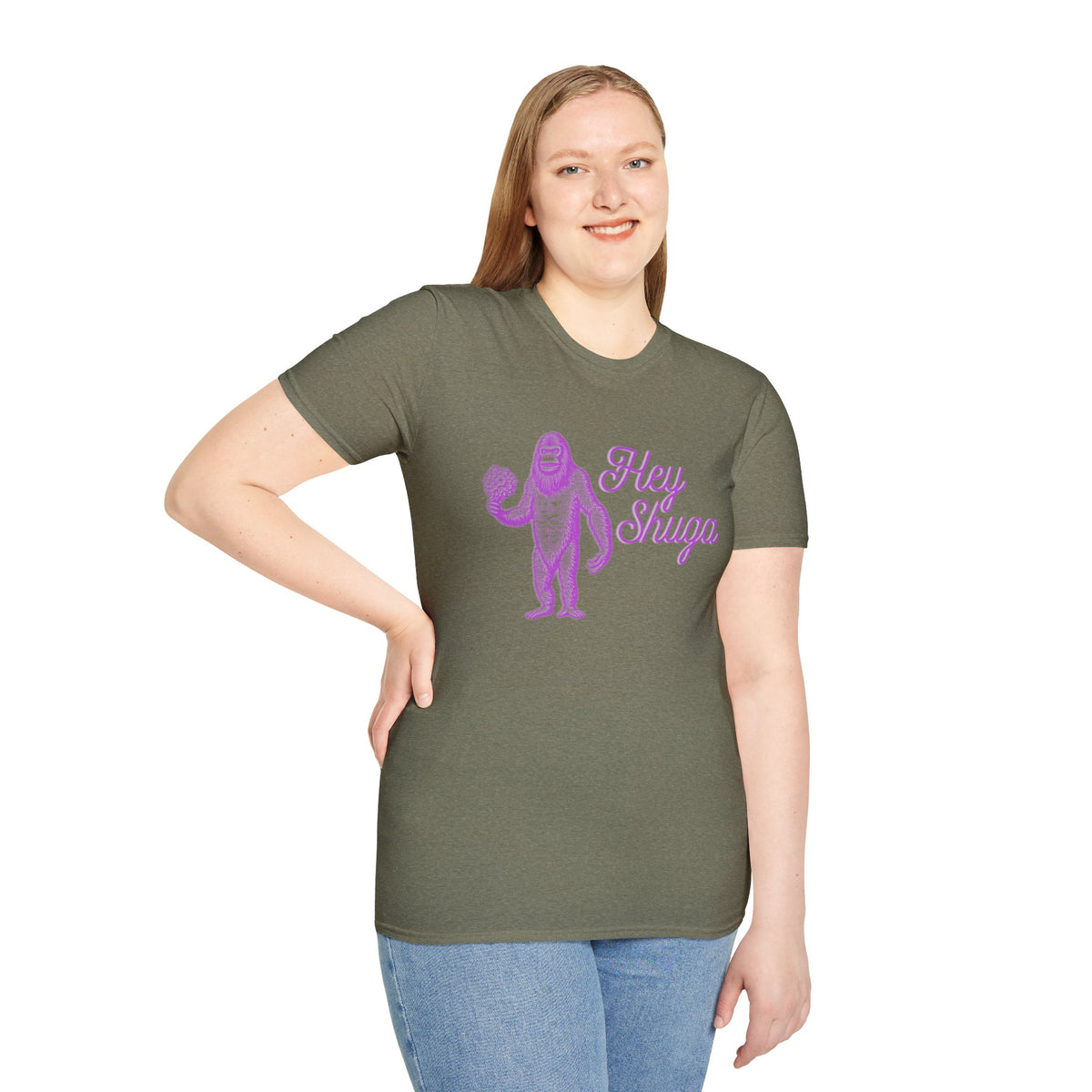 Hey Shuga Bigfoot Unisex Softstyle T-Shirt